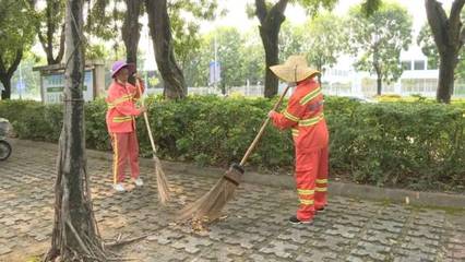 阳东区环卫工人坚守岗位,守护城市洁净美丽